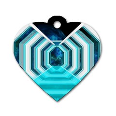 Space Ship Sci Fi Fantasy Science Dog Tag Heart (one Side)