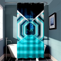 Space Ship Sci Fi Fantasy Science Shower Curtain 36  X 72  (stall)  by Jancukart