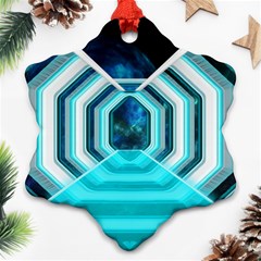 Space Ship Sci Fi Fantasy Science Snowflake Ornament (two Sides)