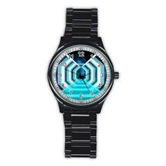 Space Ship Sci Fi Fantasy Science Stainless Steel Round Watch by Jancukart