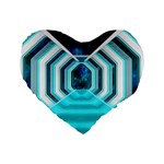 Space Ship Sci Fi Fantasy Science Standard 16  Premium Flano Heart Shape Cushions Front