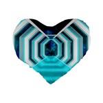 Space Ship Sci Fi Fantasy Science Standard 16  Premium Flano Heart Shape Cushions Back