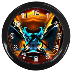 Duck-crazy-duck-abstract Wall Clock (black)