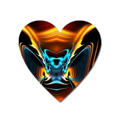 Duck-crazy-duck-abstract Heart Magnet