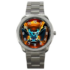 Duck-crazy-duck-abstract Sport Metal Watch by Jancukart