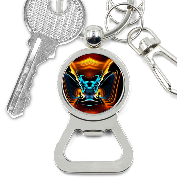 Duck-crazy-duck-abstract Bottle Opener Key Chain