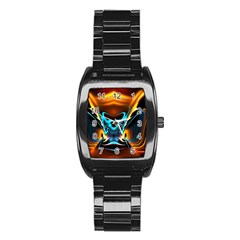 Duck-crazy-duck-abstract Stainless Steel Barrel Watch by Jancukart