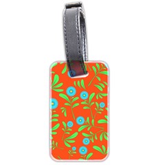 Background-texture-seamless-flowers Luggage Tag (two Sides)