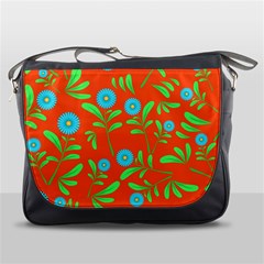 Background-texture-seamless-flowers Messenger Bag