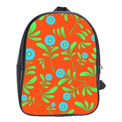 Background-texture-seamless-flowers School Bag (xl)