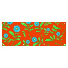 Background-texture-seamless-flowers Banner And Sign 8  X 3 