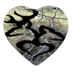 Black Love Browning Deer Camo Ornament (heart) by Jancukart