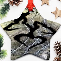 Black Love Browning Deer Camo Ornament (star) by Jancukart