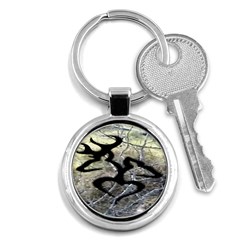 Black Love Browning Deer Camo Key Chain (Round)