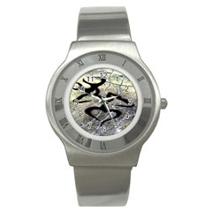 Black Love Browning Deer Camo Stainless Steel Watch