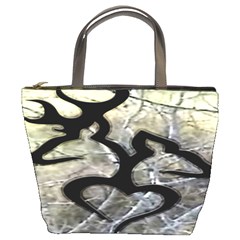 Black Love Browning Deer Camo Bucket Bag by Jancukart