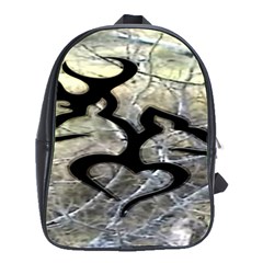 Black Love Browning Deer Camo School Bag (large)