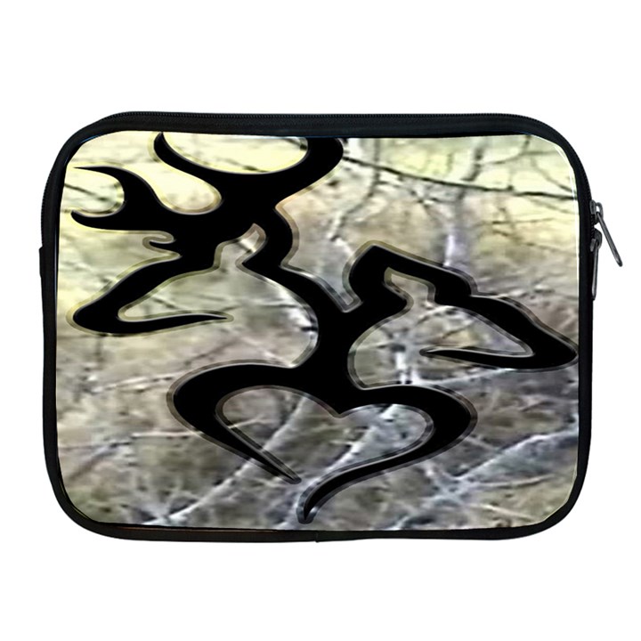 Black Love Browning Deer Camo Apple iPad 2/3/4 Zipper Cases