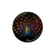 Beautiful Peacock Feather Hat Clip Ball Marker (4 Pack)