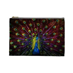 Beautiful Peacock Feather Cosmetic Bag (large) by Jancukart