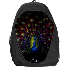 Beautiful Peacock Feather Backpack Bag