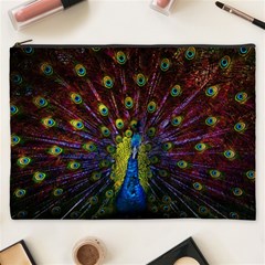 Beautiful Peacock Feather Cosmetic Bag (xxxl) by Jancukart