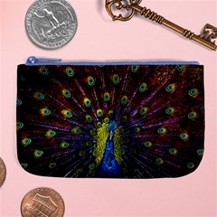 Beautiful Peacock Feather Large Coin Purse by Jancukart