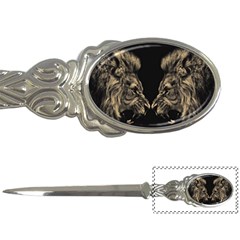 Animalsangry Male Lions Conflict Letter Opener by Jancukart