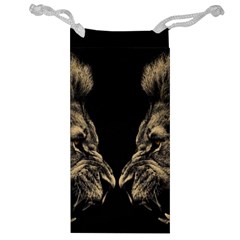 Animalsangry Male Lions Conflict Jewelry Bag by Jancukart