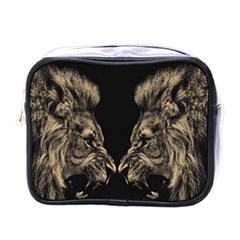 Animalsangry Male Lions Conflict Mini Toiletries Bag (one Side)