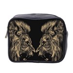 Animalsangry Male Lions Conflict Mini Toiletries Bag (Two Sides) Front