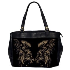 Animalsangry Male Lions Conflict Oversize Office Handbag by Jancukart