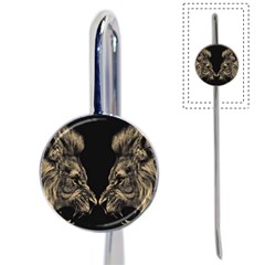 Animalsangry Male Lions Conflict Book Mark