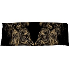 Animalsangry Male Lions Conflict Body Pillow Case (dakimakura) by Jancukart