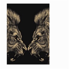 Animalsangry Male Lions Conflict Large Garden Flag (two Sides) by Jancukart