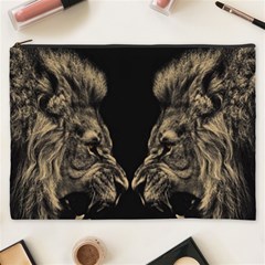 Animalsangry Male Lions Conflict Cosmetic Bag (xxxl)