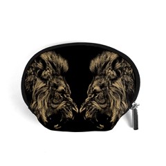 Animalsangry Male Lions Conflict Accessory Pouch (small) by Jancukart