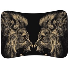 Animalsangry Male Lions Conflict Velour Seat Head Rest Cushion