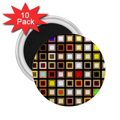 Squares-colorful-texture-modern-art 2 25  Magnets (10 Pack) 