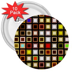 Squares-colorful-texture-modern-art 3  Buttons (10 Pack) 