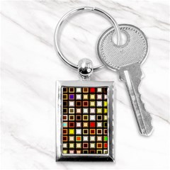 Squares-colorful-texture-modern-art Key Chain (rectangle) by Jancukart