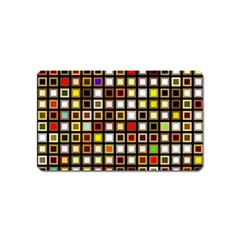 Squares-colorful-texture-modern-art Magnet (name Card)