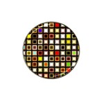 Squares-colorful-texture-modern-art Hat Clip Ball Marker (4 pack) Front