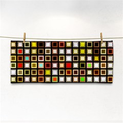 Squares-colorful-texture-modern-art Hand Towel