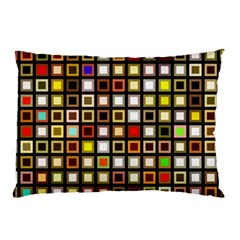 Squares-colorful-texture-modern-art Pillow Case