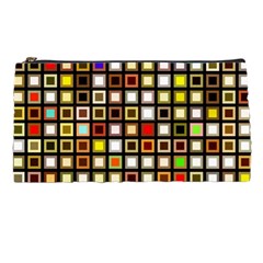 Squares-colorful-texture-modern-art Pencil Case by Jancukart