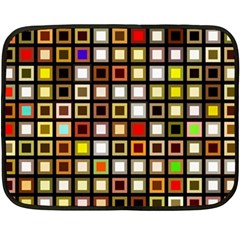 Squares-colorful-texture-modern-art Double Sided Fleece Blanket (mini)  by Jancukart