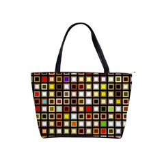 Squares-colorful-texture-modern-art Classic Shoulder Handbag