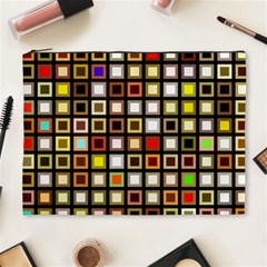 Squares-colorful-texture-modern-art Cosmetic Bag (xl)