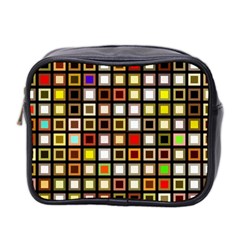 Squares-colorful-texture-modern-art Mini Toiletries Bag (two Sides)